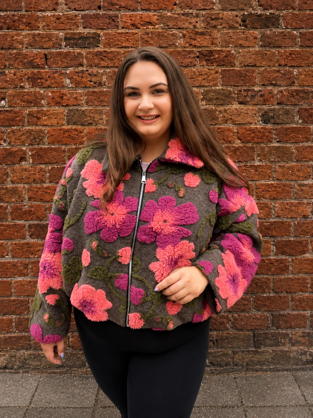 Bluza wełniana KWIATY NOCĄ